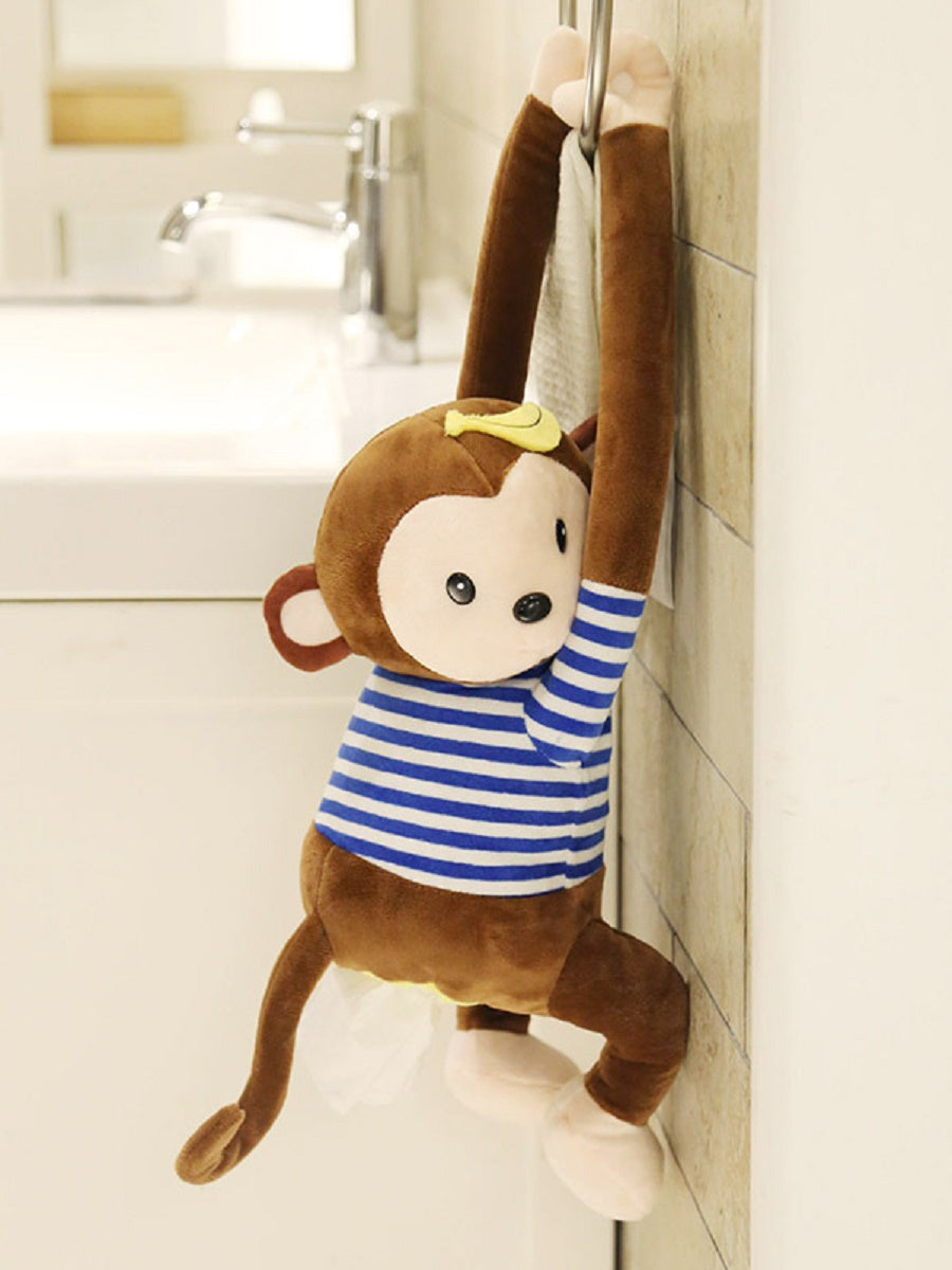 MCZB Creative Pippi monkey tissue box, car supplies, pull-out car seat back pumping box, can be used at home, can be used as a toy
