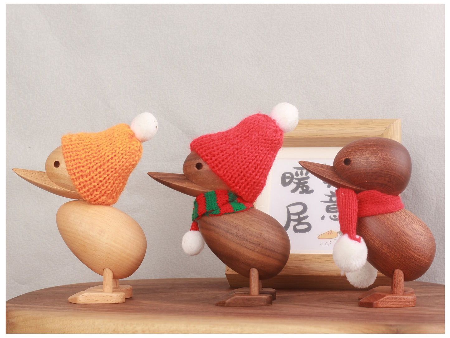 VKXK Nordic solid wood decorative duck, home decoration crafts, wooden toys, gifts, handmade