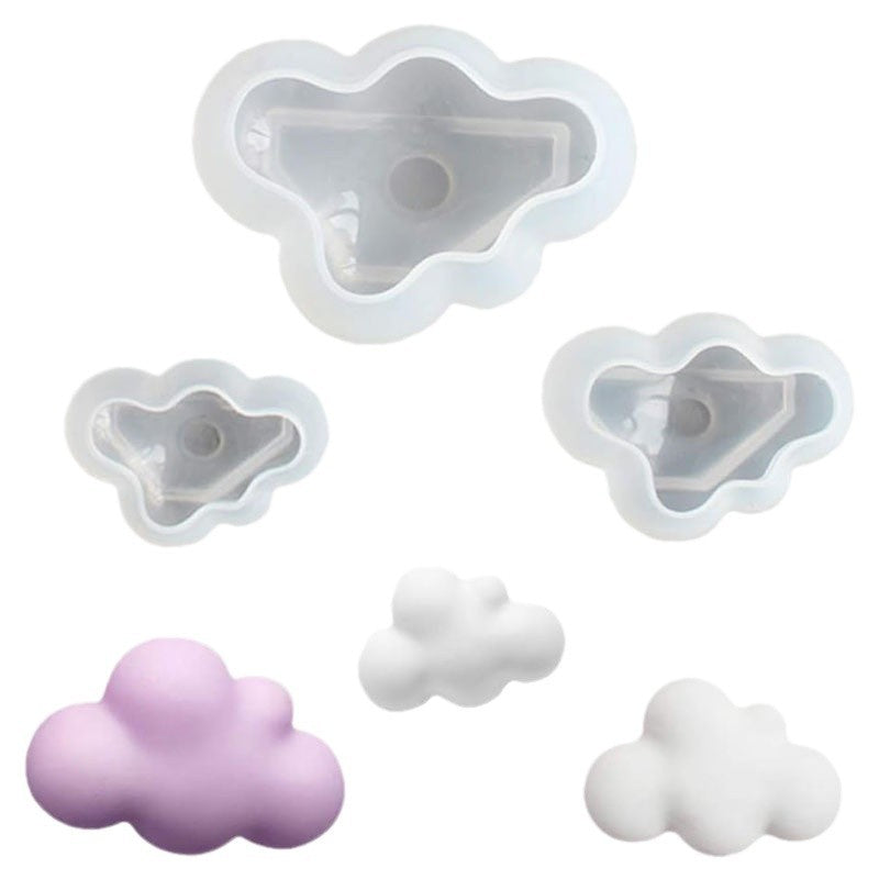 MSH 3D three-dimensional small cloud silicone mold, suitable for epoxy, gypsum and other handmade DIY molds