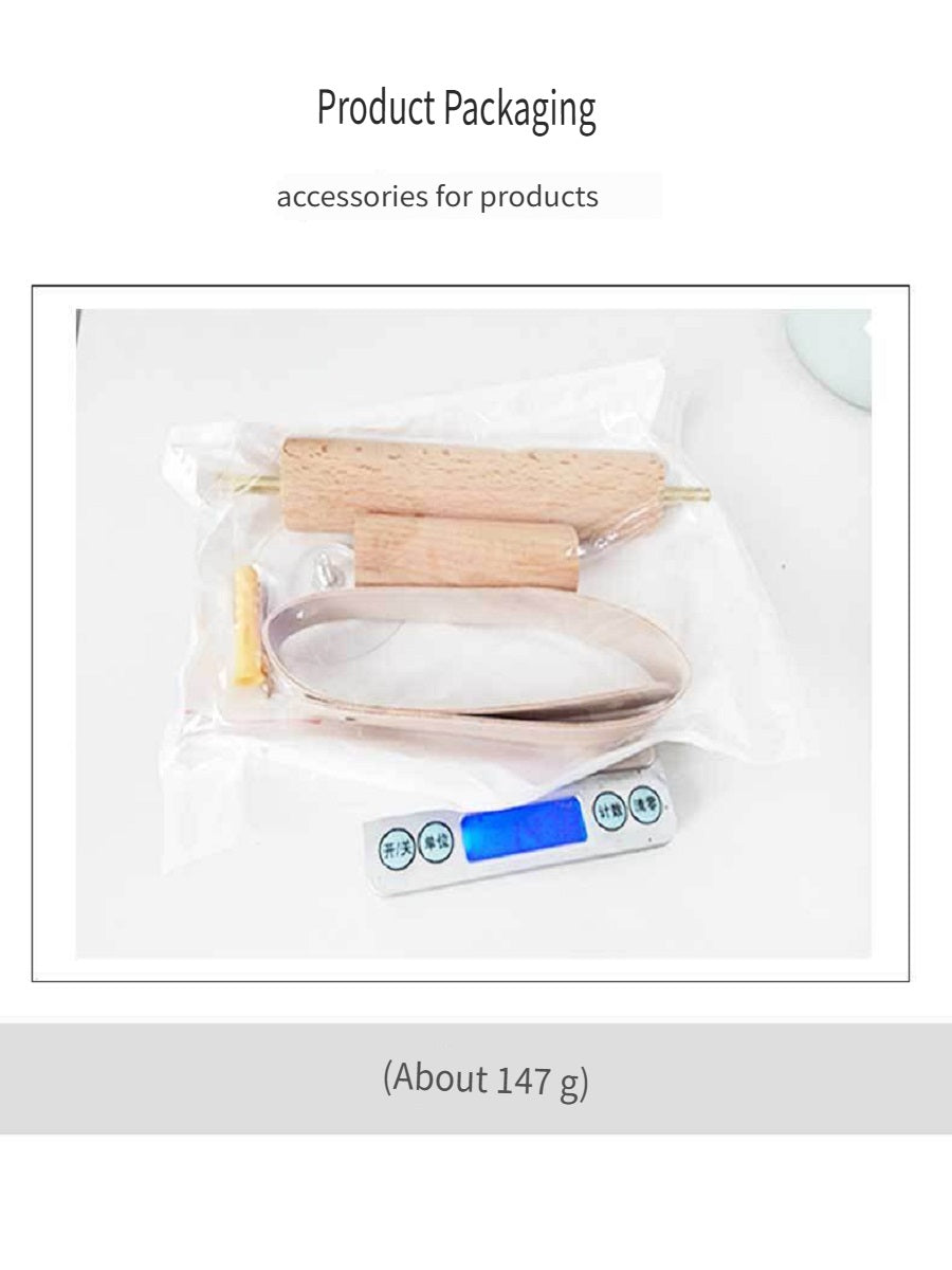 XMT Hanging paper roll holder made of pure copper and beech wood