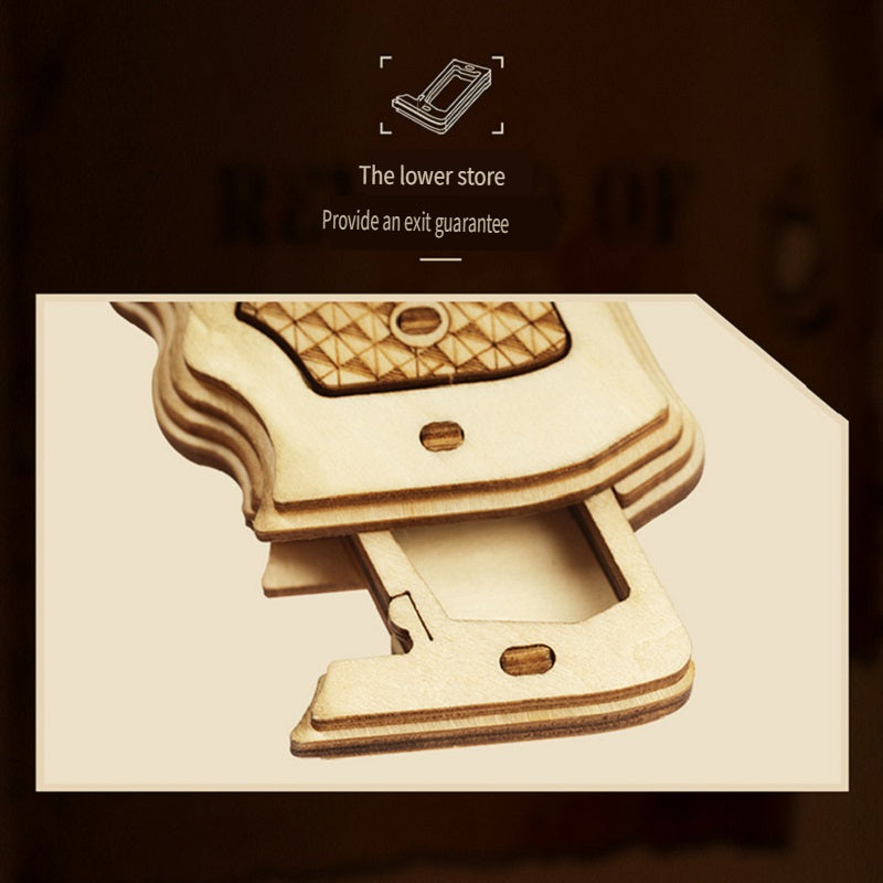 Rokr revolver Smith M60/Remington shotgun M870, made of wooden parts, can be used for shooting, handmade weapon model