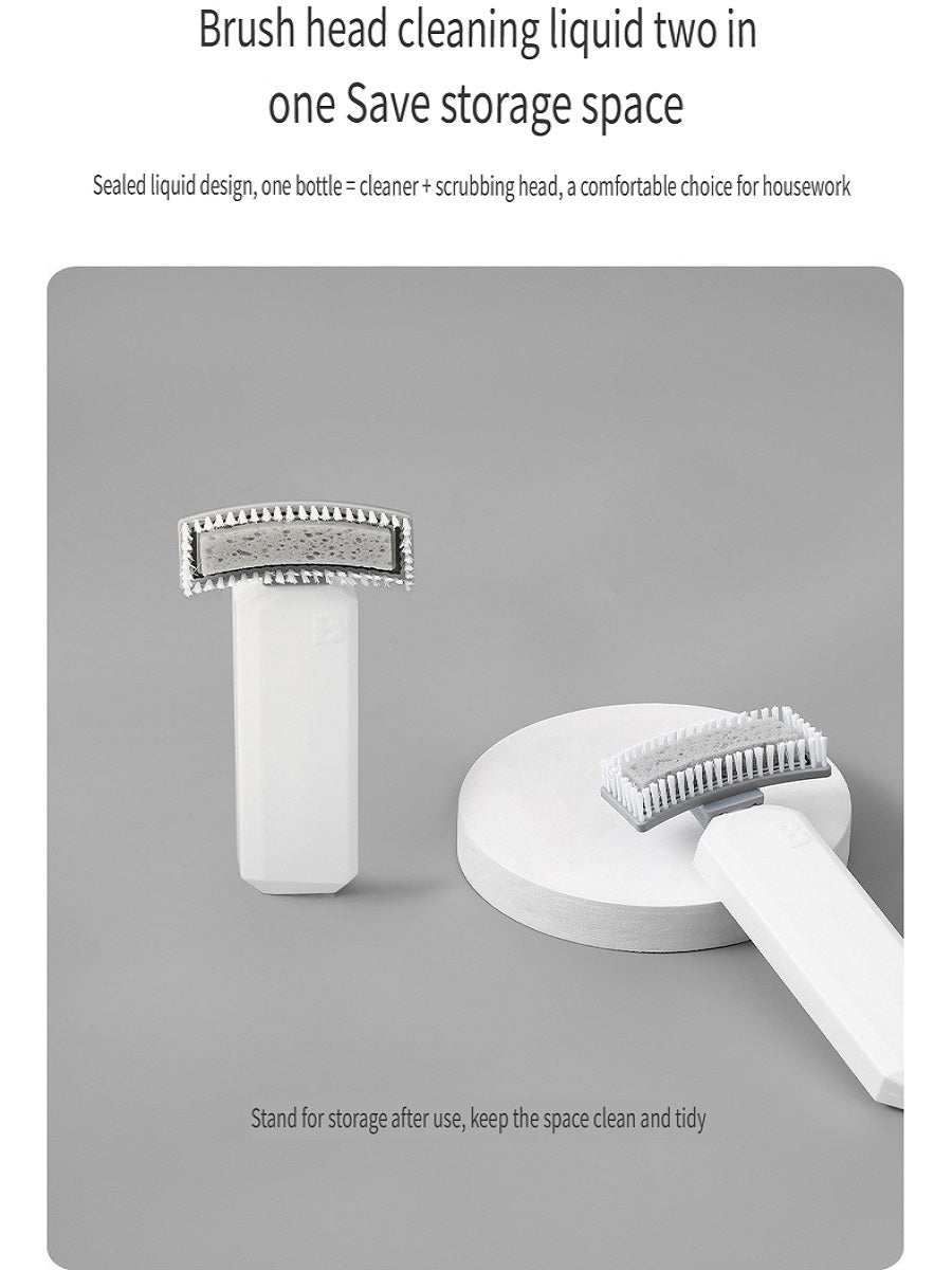 FaSoLa Multifunctional liquid storage squeeze sponge brush, household long handle liquid filling with kettle brush