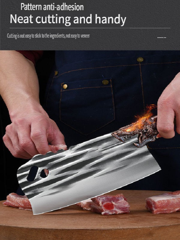 HFD Chef's special chopping and cutting knife, suitable for meat, poultry, vegetables, fruits, etc., wooden handle，forged, two-knife set