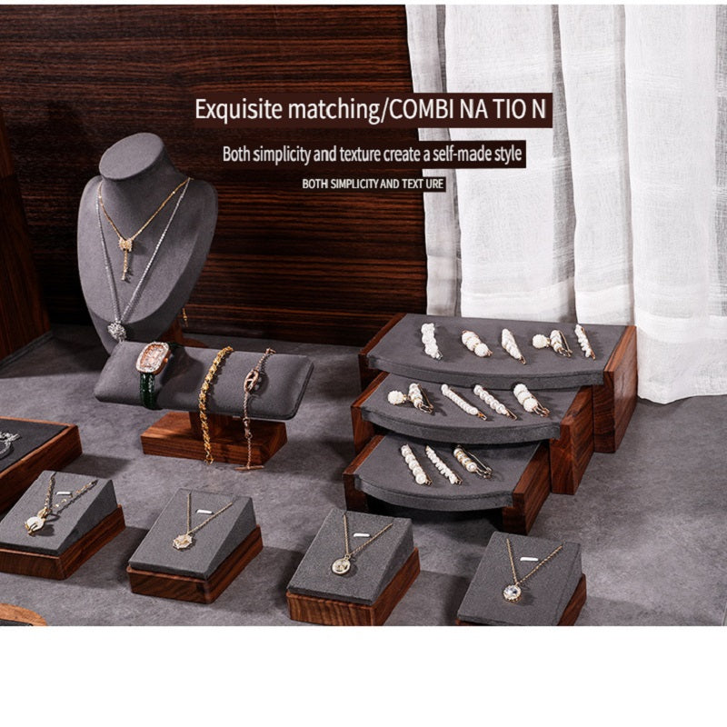 LVCAI Walnut jewelry display stand, a variety of styles