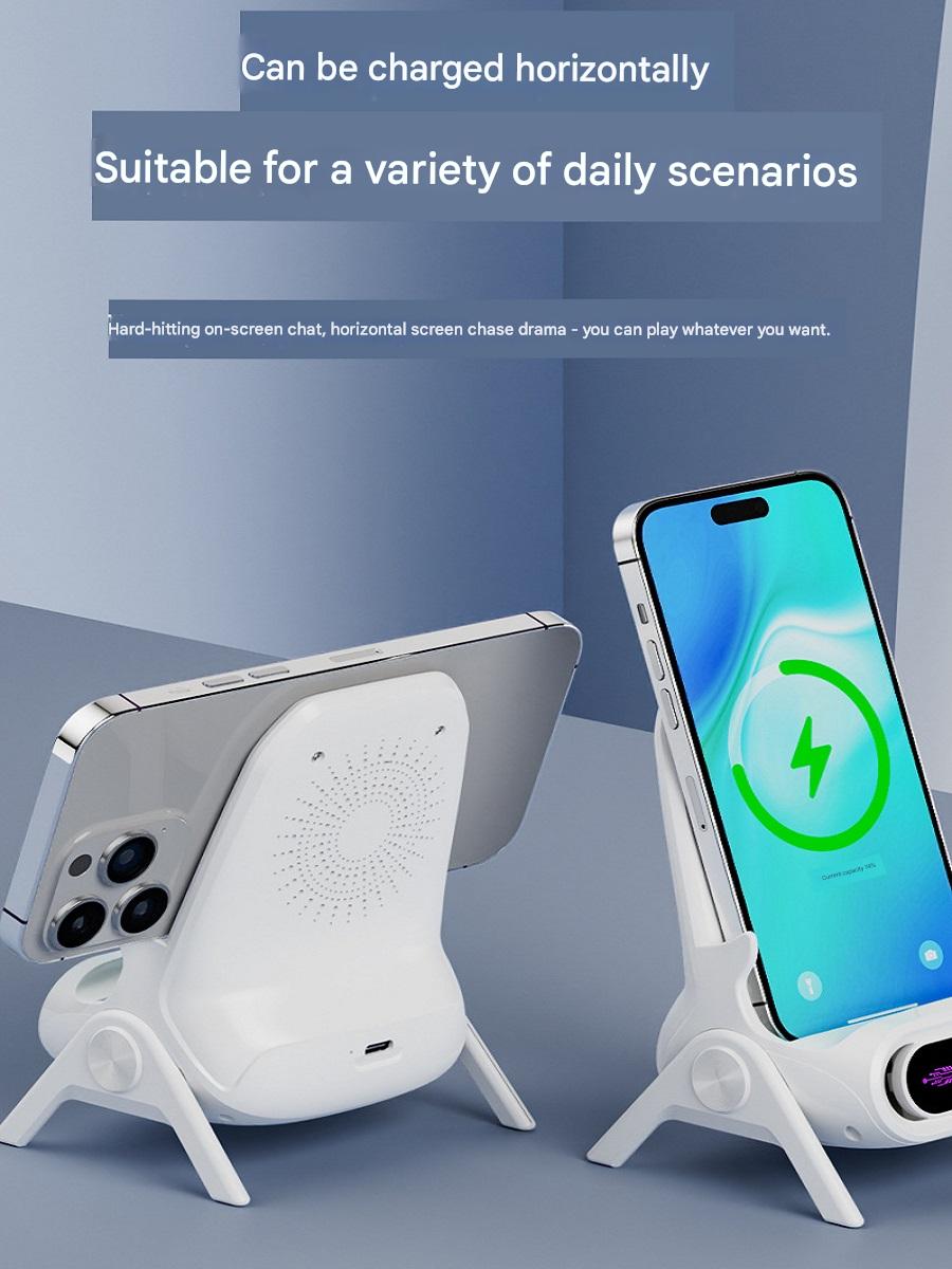 ZLKJ Desktop Phone Stand with Physical Amplification, 15W Wireless Charging, Universal for Phones and Tablets, Aromatherapy Function, and Cooling