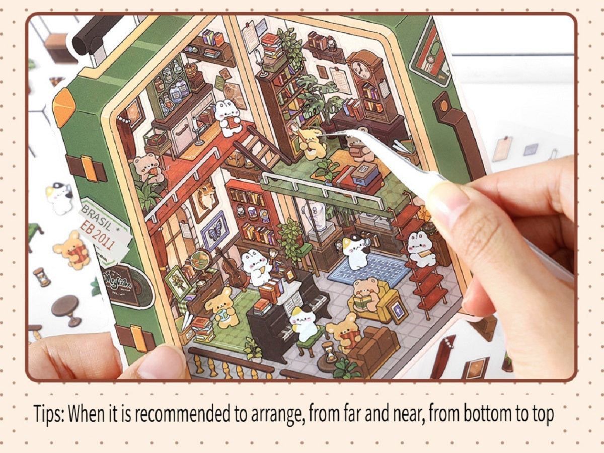 RetroStory Infeel.Me 2.5D background decoration stickers, diy landscaping stickers