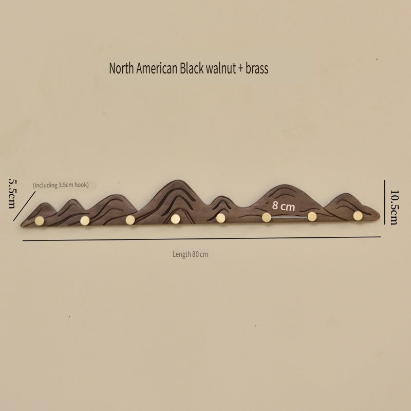 MYZD North American black walnut/beech wood creative simple clothes hanger, 4-8 hooks optional