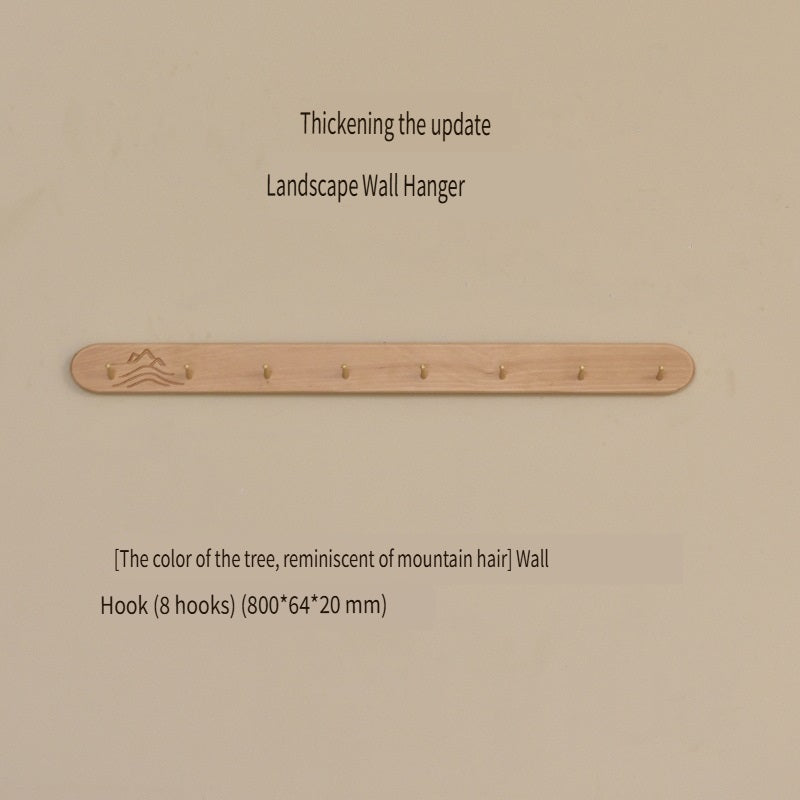 MYZD North American black walnut/beech solid wood coat hooks, 4-8 hooks optional