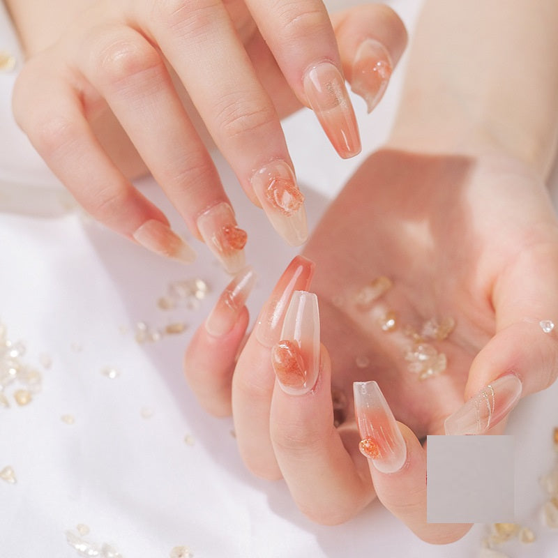 APENG Natural crystal gravel manicure sheet, fake nail manicure sheet