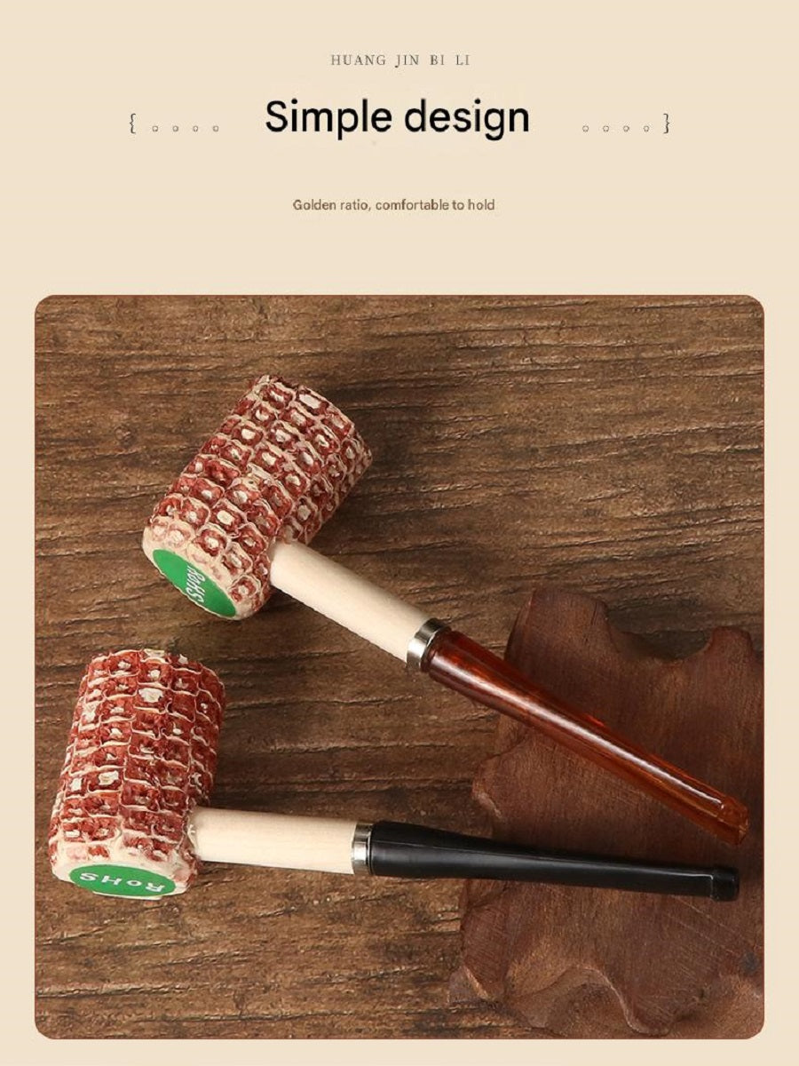 DHYJ Natural disposable corncob pipes, suitable for beginners to practice or entertain guests, 6 per pack