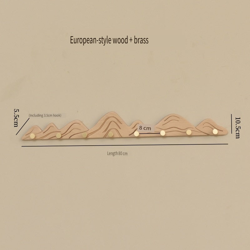 MYZD North American black walnut/beech wood creative simple clothes hanger, 4-8 hooks optional