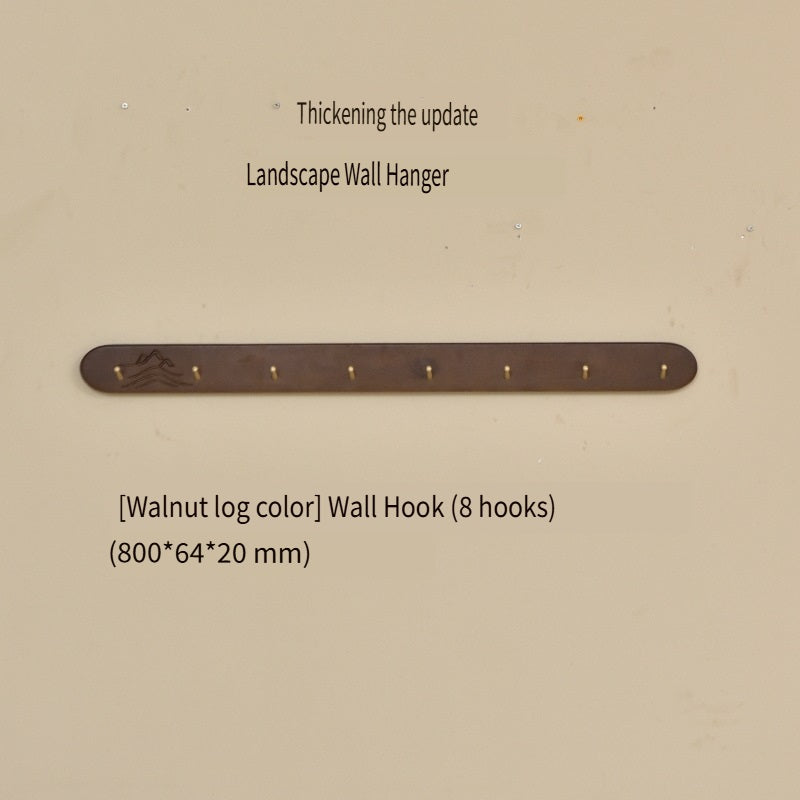 MYZD North American black walnut/beech solid wood coat hooks, 4-8 hooks optional