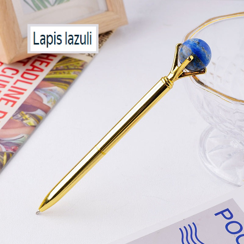 RYS Natural crystal ball metal ballpoint pen, student gift