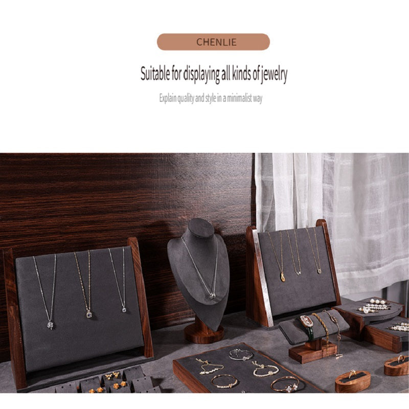 LVCAI Walnut jewelry display stand, a variety of styles
