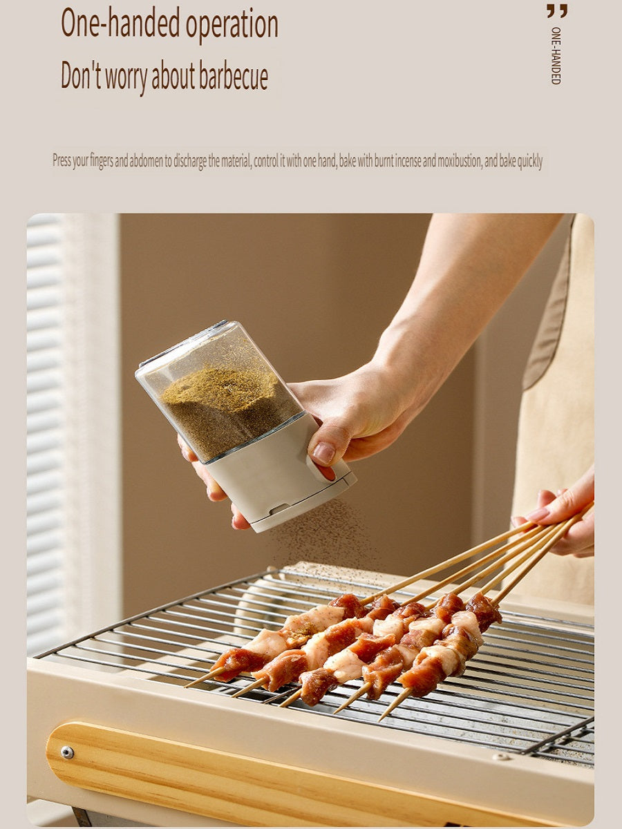 FaSoLa Kitchen glass seasoning bottle, suitable for solid seasoning, push-type, quantitative control，180ml