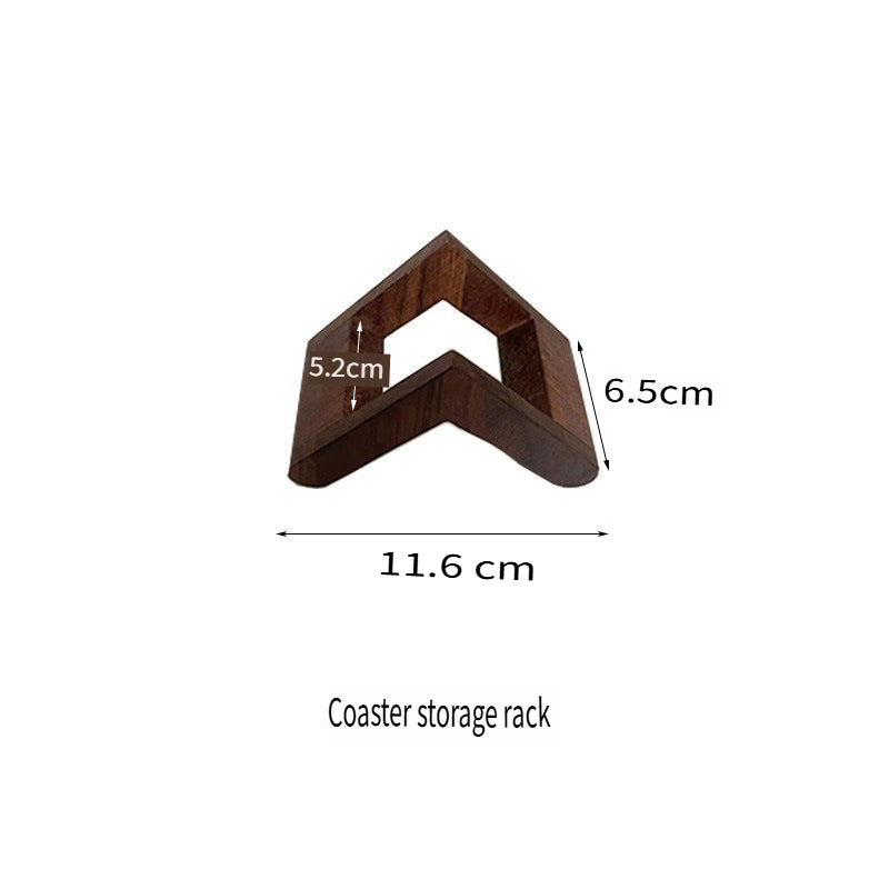 XMT Creative biscuit solid wood coaster, black walnut/beech, 2 pieces