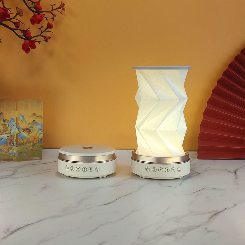 OBB LED folding night light, USB charging, rotating, with Bluetooth speaker, revolving lantern, cultural and creative gift