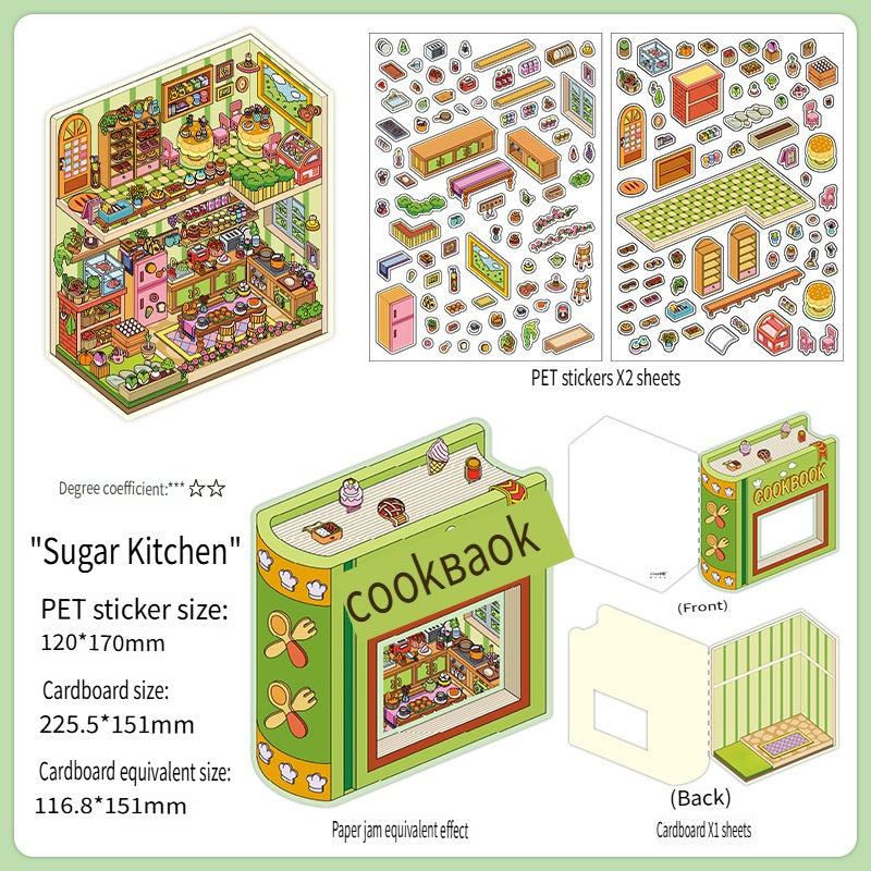 RetroStory Infeel.Me 2.5D background decoration stickers, diy landscaping stickers