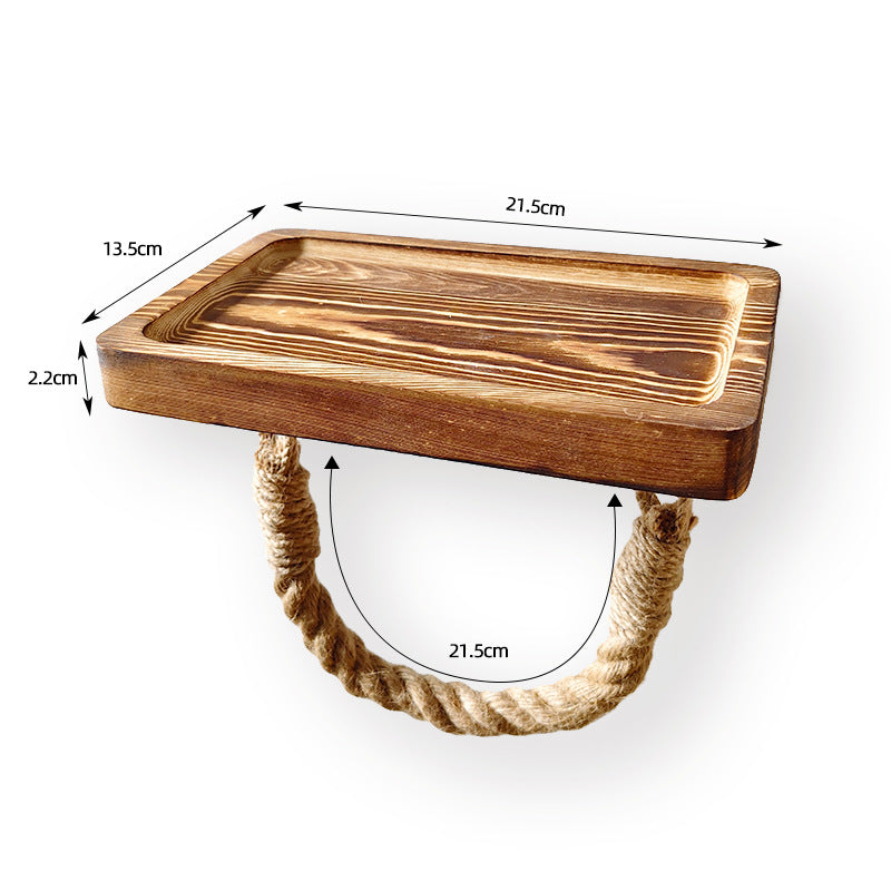 XMT European Retro Style Toilet Paper Holder With Shelves Pine Easy To Install