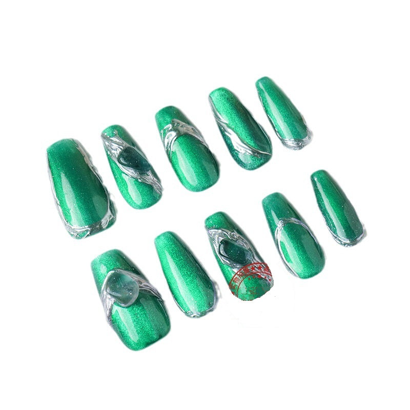 APENG Natural crystal gravel manicure sheet, fake nail manicure sheet