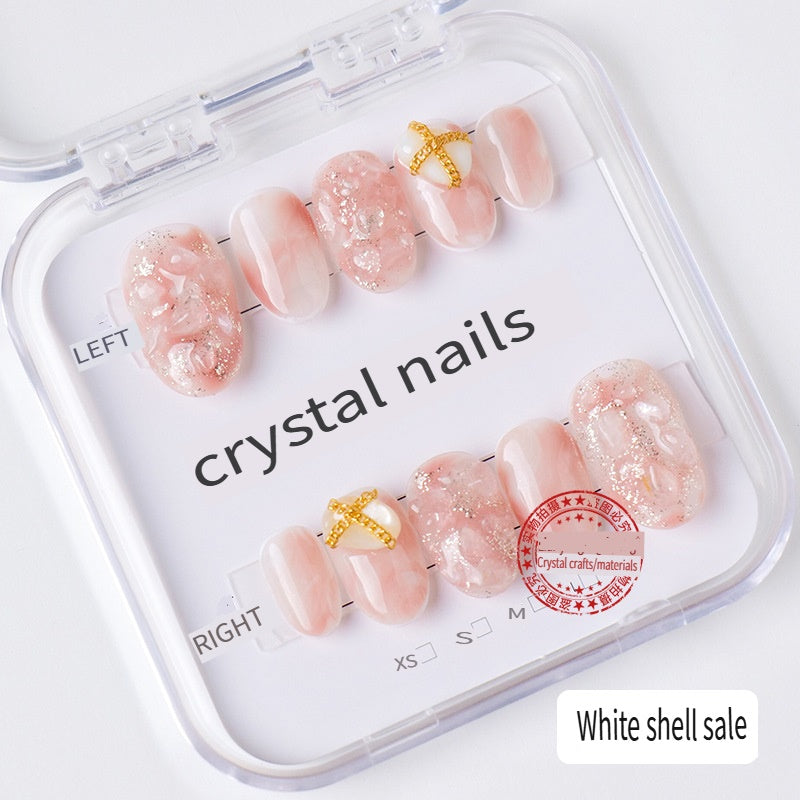 APENG Natural crystal gravel manicure sheet, fake nail manicure sheet