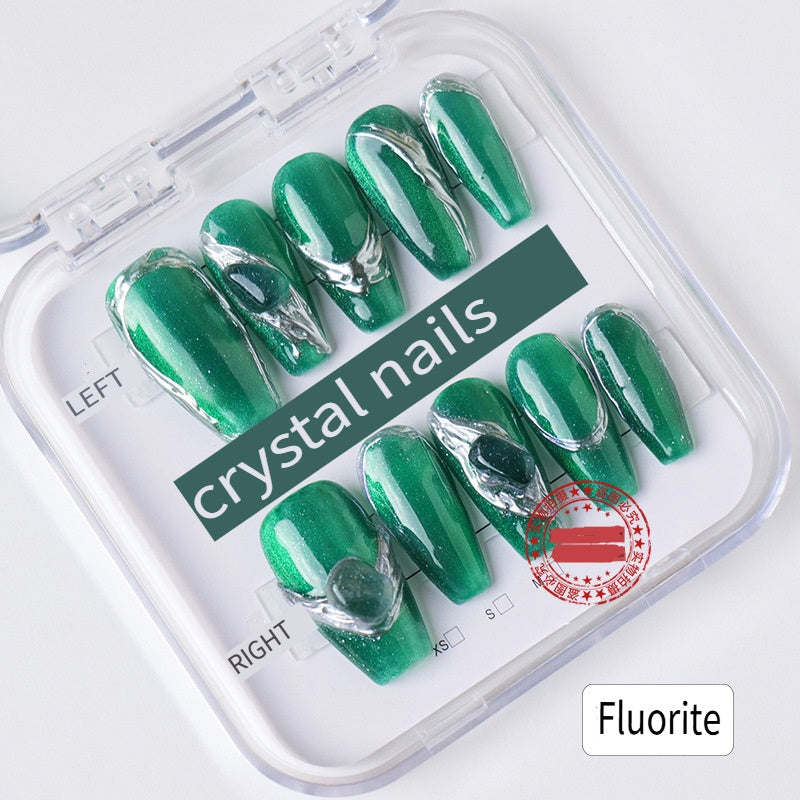 APENG Natural crystal gravel manicure sheet, fake nail manicure sheet