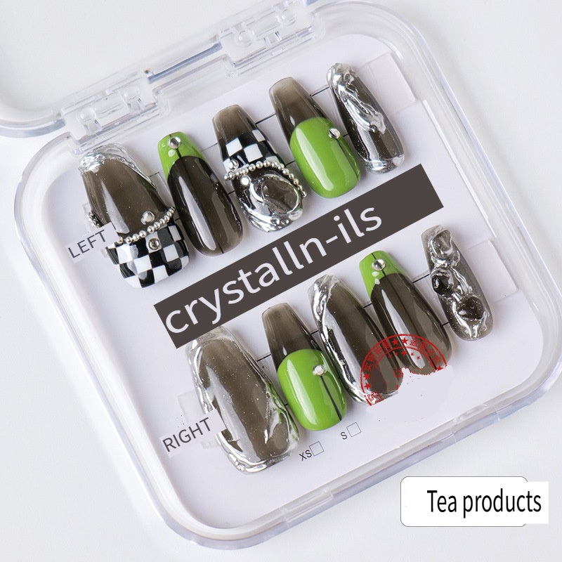 APENG Natural crystal gravel manicure sheet, fake nail manicure sheet