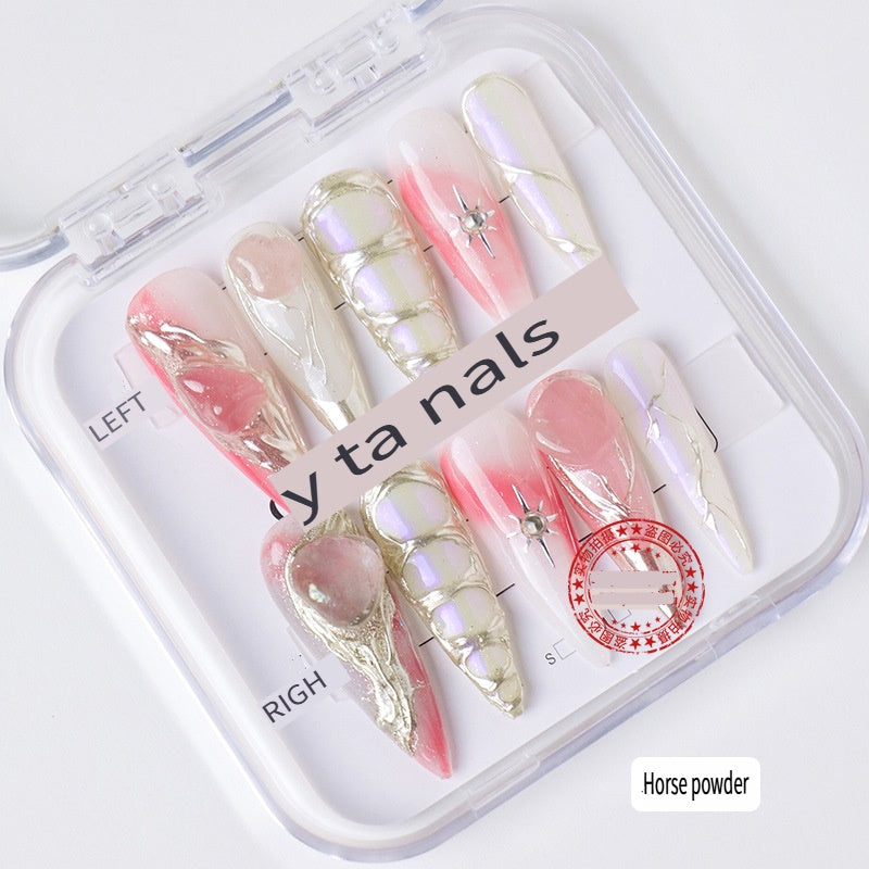 APENG Natural crystal gravel manicure sheet, fake nail manicure sheet