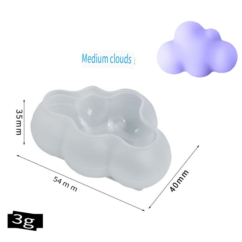 MSH 3D three-dimensional small cloud silicone mold, suitable for epoxy, gypsum and other handmade DIY molds