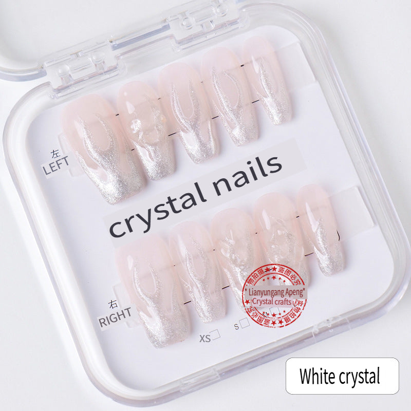 APENG Natural crystal gravel manicure sheet, fake nail manicure sheet