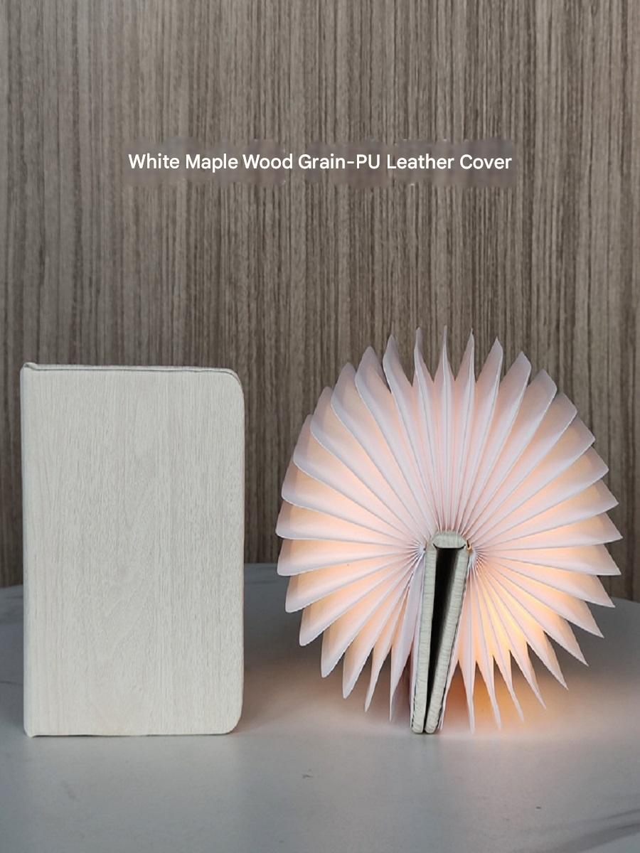 OBB OBB LED Folding Book Light with Bluetooth Speaker, Rechargeable Battery, Voice Control, Phone Control, Timer Function, Medium Size, Gift