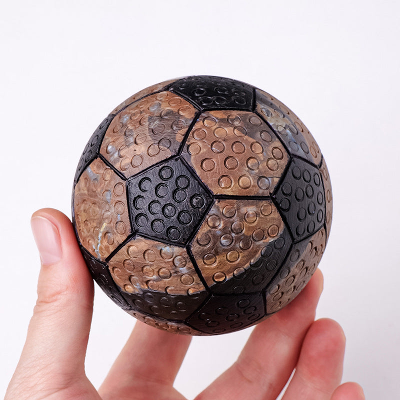 منحوتات كرة القدم وكرة السلة من العقيق الطبيعي، وتلميع الأحجار الخام، ونماذج الكرات اليدوية، وديكورات سطح المكتب