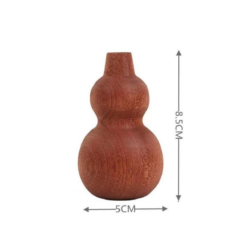 VKXK African Sabili wooden hand-made vase, solid wood flower arrangement, desktop decoration, retro handmade simple dry vase decoration