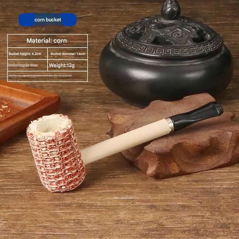 DHYJ Natural disposable corncob pipes, suitable for beginners to practice or entertain guests, 6 per pack