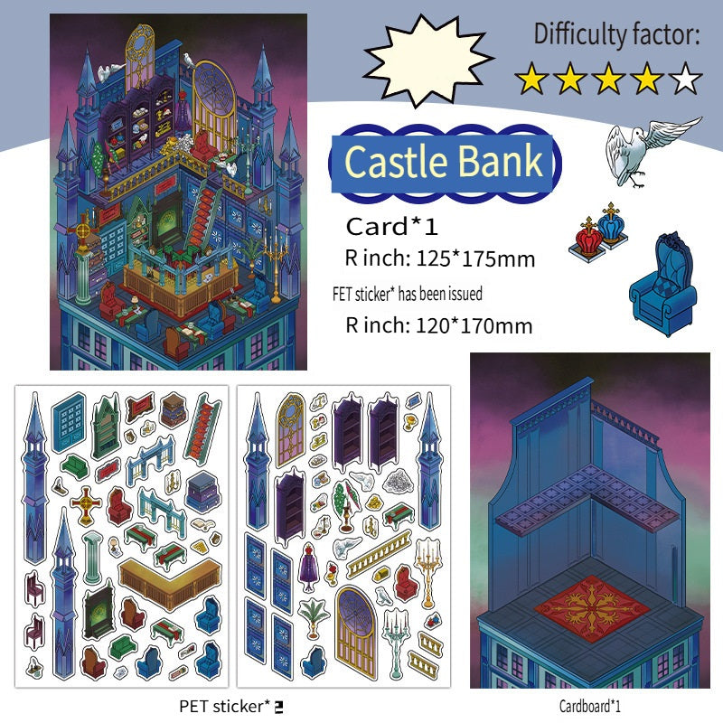 RetroStory Infeel.Me 2.5D background decoration stickers, diy landscaping stickers