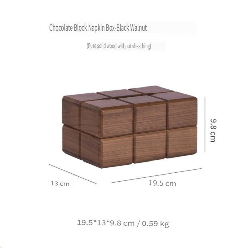 MYZD Walnut tissue box