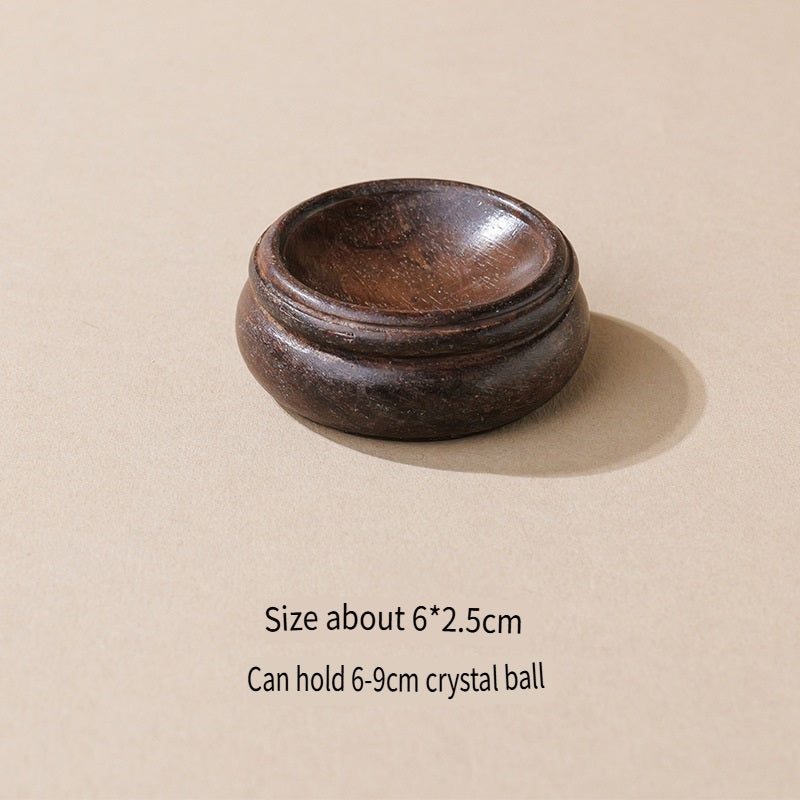 RYS Wooden root carved crystal ball base, home decoration