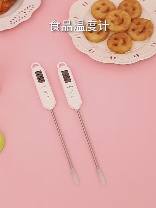 FaSoLa Probe-type food thermometer, suitable for baby bottles and kitchens，Digital display, can measure -50-300 degrees Celsius